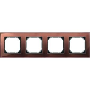 M-PLAN-Echtglasrahmen, 4 fach , Mahagonibraun Merten 489415