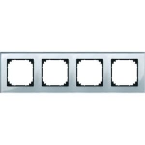 M-PLAN-Echtglasrahmen, 4 fach , Diamantsilber Merten 489460