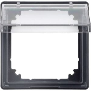 Zwischenring mit transparentem Klappdeckel, anthrazit, AQUADESIGN Merten 516914