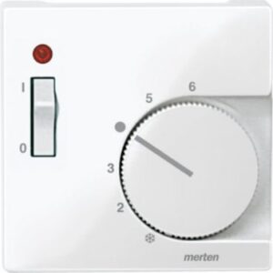 Zentralpl. f. RTR-Eins. m. Schalter, polarweiß glänzend, System M Merten 534819
