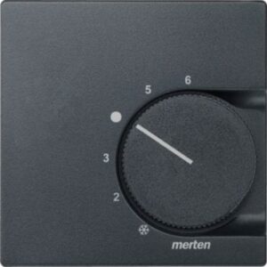 Zentralpl. f. Raumtemperaturregler-Eins. m. Wechselkontakt, anthrazit, System M Merten 536214