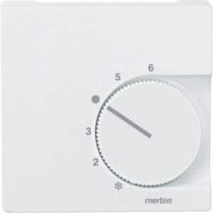 Zentralpl. f. Raumtemperaturregler-Eins. m. Wechselkontakt, polarweiß, System M Merten 536219