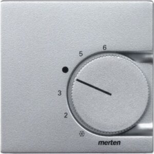 Zentralpl. f. Raumtemperaturregler-Eins. m. Wechselkontakt, aluminium, System M Merten 536260