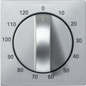 Zentralplatte für Zeitschalter-Einsatz 120 min, aluminium, System M Merten 539260