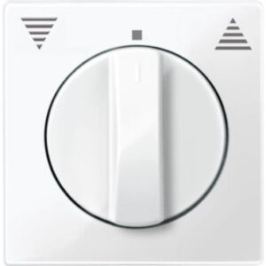 Zentralplatte f. Rollladen-Tast-Rastschalter-Eins., polarweiß glänzend, System M Merten 567119