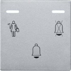 Klingeltaster mit LED-Anzeigen, aluminium, System M Merten 587660