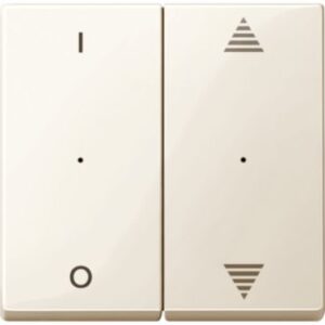 KNX Wippen für Tasterm. 2 fach  mit Aufdruck 1/0 und Auf/Ab, weiß glänzend, System M Merten 619544