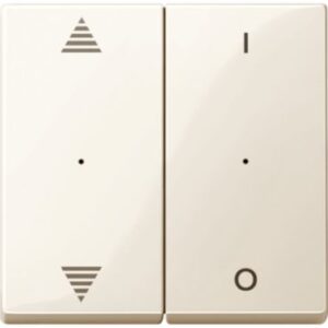 KNX Wippen für Tasterm. 2 fach  mit Aufdruck Auf/Ab und 1/0, weiß glänzend, System M Merten 619644