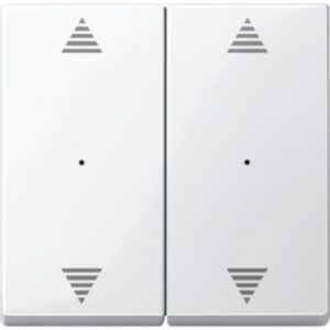 KNX Wippen für Tastermodul 2 fach  mit Aufdrucken Auf/Ab, polarweiß glänzend, System M Merten 619719