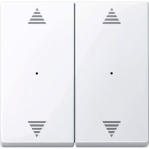 KNX Wippen für Tastermodul 2 fach  mit Aufdrucken Auf/Ab, aktivweiß glänzend, System M Merten 619725