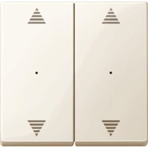 KNX Wippen für Tastermodul 2 fach  mit Aufdrucken Auf/Ab, weiß glänzend, System M Merten 619744