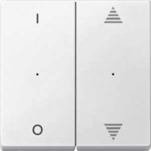 KNX Wippen für Tastermodul 2 fach  mit Aufdruck 1/0 und Auf/Ab, polarweiß, System M Merten 625619