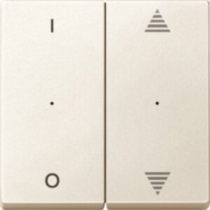 KNX Wippen für Tastermodul 2 fach  mit Aufdruck 1/0 und Pfeile Auf/Ab, weiß, System M Merten 625644