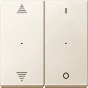 KNX Wippen für Tastermodul 2 fach  mit Aufdruck Pfeile Auf/Ab und 1/0, weiß, System M Merten 625744