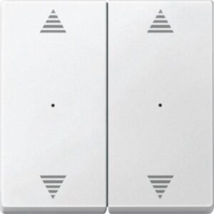 KNX Wippen für Tastermodul 2 fach  mit Aufdrucken Pfeile Auf/Ab, polarweiß, System M Merten 625819