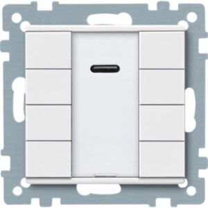 KNX Taster 4 fach  plus mit IR-Empfänger, polarweiß, System M Merten 627919
