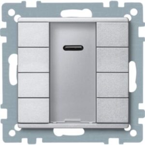 KNX Taster 4 fach  plus mit IR-Empfänger, aluminium, System M Merten 627960
