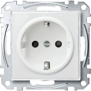 SCHUKO-Steckd.m.transparenter Abdeckung,BRS,StK,transparent/polarws. M-Creativ Merten MEG2300-3500