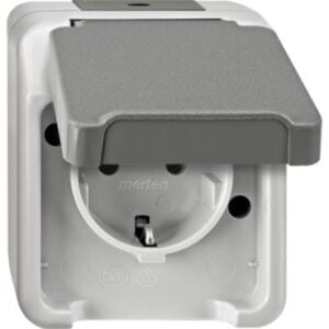 SCHUKO-Steckdose, lichtgrau, AQUASTAR Merten MEG2301-8029