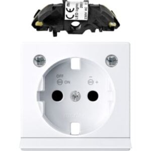 Erweiterungsset LED Beleuchtung für SCHUKO-Steckd., aktivweiß glänzend, System M Merten MEG2334-0325