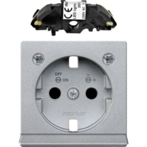 Erweiterungsset LED Beleuchtung für SCHUKO-Steckdosen, aluminium, System M Merten MEG2334-0460