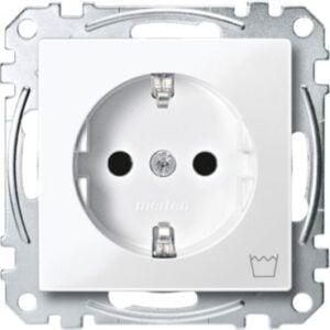 SCHUKO-Steckdose m. Kennz. Waschmaschine, BRS, StK, polarweiß glänzend, System M Merten MEG2352-0319
