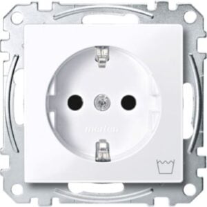 SCHUKO-Steckdose m. Kennz. Waschmaschine, BRS, StK, aktivweiß glänzend, System M Merten MEG2352-0325