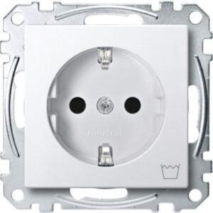 SCHUKO-Steckdose mit Kennz. Waschmaschine, BRS, Steckkl., polarweiß, System M Merten MEG2352-0419
