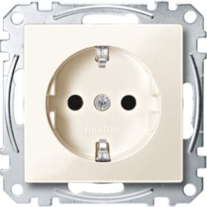 SCHUKO-Steckdose, BRS, Schraub-Liftklemmen, weiß glänzend, System M Merten MEG2400-0344