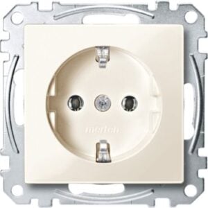 SCHUKO-Steckdose, Schraub-Liftklemmen, weiß glänzend, System M Merten MEG2401-0344