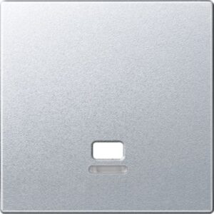 Zentralplatte mit Kontrollfenster für Zugschalter, aluminium, System M Merten MEG3380-0460