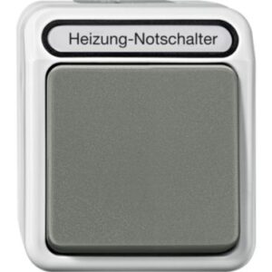 Heizungs-Notschalter,Aus, 2-pol. m. Kontroll-Langfeldleuchte, lichtgrau,AQUASTAR Merten MEG3449-8029