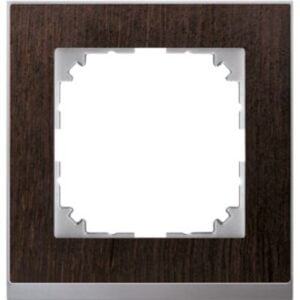 M-Pure Decor-Rahmen, 1 fach , Wenge/aluminium, M-Pure Decor Merten MEG4010-3671