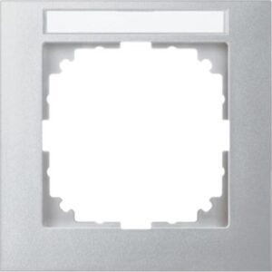 M-Pure-Rahmen, 1 fach  mit Beschriftungsträger, aluminium, M-Pure Merten MEG4011-3660