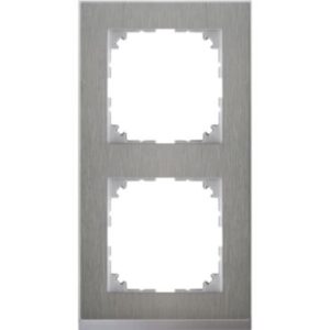 M-Pure Decor-Rahmen, 2 fach , Edelstahl/aluminium, M-Pure Decor Merten MEG4020-3646