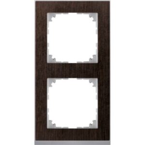 M-Pure Decor-Rahmen, 2 fach , Wenge/aluminium, M-Pure Decor Merten MEG4020-3671