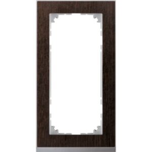 M-Pure Decor-Rahmen, 2 fach  ohne Mittelsteg, Wenge/aluminium, M-Pure Decor Merten MEG4025-3671