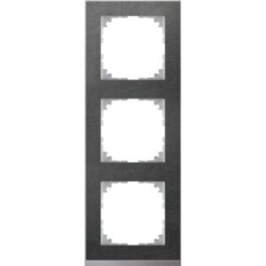 M-Pure Decor-Rahmen, 3 fach , Schiefer/aluminium, M-Pure Decor Merten MEG4030-3669