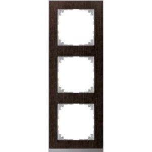 M-Pure Decor-Rahmen, 3 fach , Wenge/aluminium, M-Pure Decor Merten MEG4030-3671