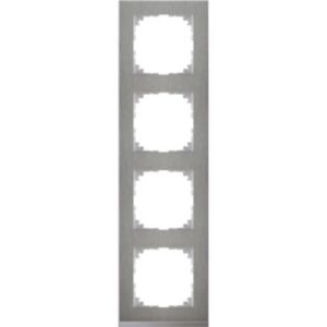 M-Pure Decor-Rahmen, 4 fach , Edelstahl/aluminium, M-Pure Decor Merten MEG4040-3646