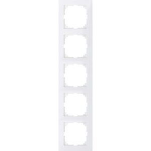 M-Pure-Rahmen, 5 fach , polarweiß, M-Pure Merten MEG4050-3619
