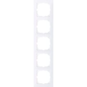 M-Pure-Rahmen, 5 fach , aktivweiß, M-Pure Merten MEG4050-3625