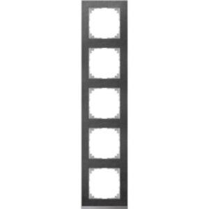 M-Pure Decor-Rahmen, 5 fach , Schiefer/aluminium, M-Pure Decor Merten MEG4050-3669