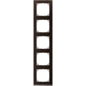 M-Pure Decor-Rahmen, 5 fach , Wenge/aluminium, M-Pure Decor Merten MEG4050-3671