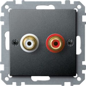 Steckdose für Audio Anschluss, anthrazit, System M Merten MEG4350-0414