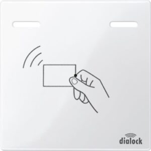 Zentralplatte für Häfele Dialock Merten WT, polarweiß glänzend, System M Merten MEG4449-0319