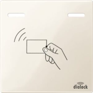 Zentralplatte für Häfele Dialock Merten WT, weiß glänzend, System M Merten MEG4449-0344
