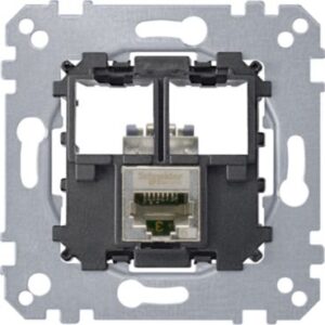 Tragplatte 1 fach  mit Anschlußmodul Schneider Electric - Actassi RJ45 Cat5e STP Merten MEG4575-0011