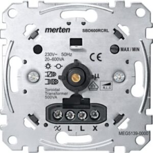 Universal-Drehdimmer-Einsatz, 20-600 W/VA Merten MEG5139-0000