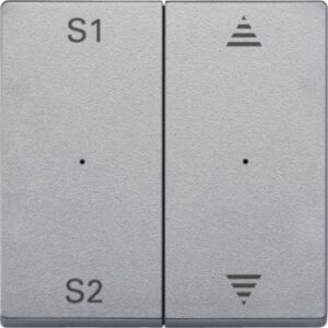 Wippen für Taster-Modul 2 fach  (Szene1/2, Pfeile Auf/Ab), aluminium, System M Merten MEG5227-0460